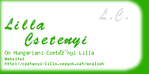 lilla csetenyi business card